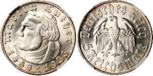 5 Reichsmark Troisième Reich (1933-1945) Argent Martin Luther