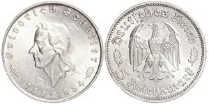 5 Reichsmark Troisième Reich (1933-1945) Argent Friedrich von Schiller