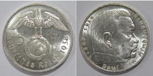 5 Reichsmark Troisième Reich (1933-1945) Argent Paul von Hindenburg