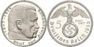 5 Reichsmark Troisième Reich (1933-1945) Argent Paul von Hindenburg