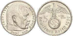 5 Reichsmark Troisième Reich (1933-1945) Argent Paul von Hindenburg