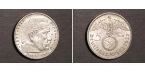 5 Reichsmark Troisième Reich (1933-1945) Argent Paul von Hindenburg