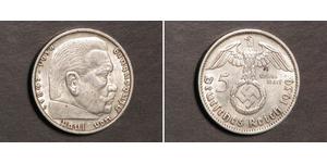 5 Reichsmark Troisième Reich (1933-1945) Argent Paul von Hindenburg