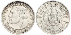 5 Reichsmark Troisième Reich (1933-1945) Argent Martin Luther