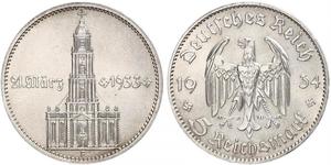 5 Reichsmark Germania nazista (1933-1945) Argento 