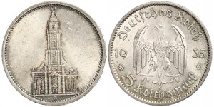 5 Reichsmark Germania nazista (1933-1945) Argento 