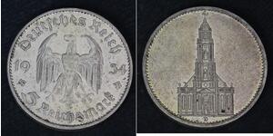 5 Reichsmark Germania nazista (1933-1945) Argento 