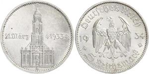 5 Reichsmark Germania nazista (1933-1945) Argento 