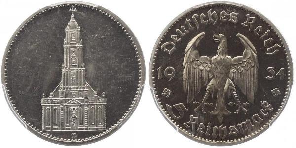 5 Reichsmark Germania nazista (1933-1945) Argento 