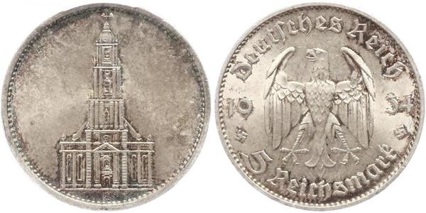 5 Reichsmark Germania nazista (1933-1945) Argento 