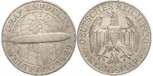 5 Reichsmark Repubblica di Weimar (1918-1933) Argento 