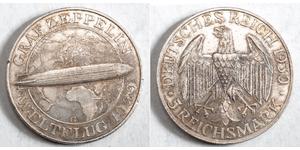 5 Reichsmark Repubblica di Weimar (1918-1933) Argento 