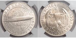 5 Reichsmark Repubblica di Weimar (1918-1933) Argento 