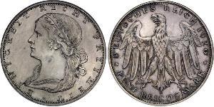 5 Reichsmark Repubblica di Weimar (1918-1933) Argento 