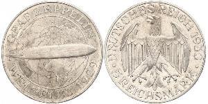 5 Reichsmark Repubblica di Weimar (1918-1933) Argento 