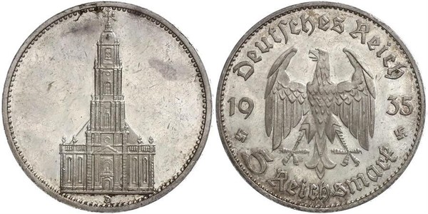 5 Reichsmark Alemania nazi (1933-1945) Plata 