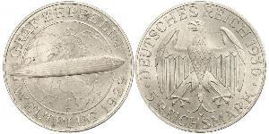 5 Reichsmark República de Weimar (1918-1933) Plata 