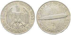 5 Reichsmark República de Weimar (1918-1933) Plata 