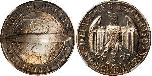 5 Reichsmark República de Weimar (1918-1933) Plata 