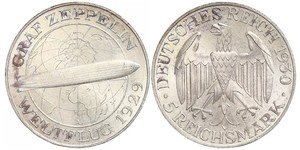 5 Reichsmark República de Weimar (1918-1933) Plata 