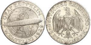 5 Reichsmark República de Weimar (1918-1933) Plata 