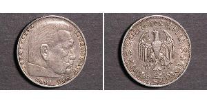 5 Reichsmark Deutsches Reich (1933-1945) Silber Paul von Hindenburg