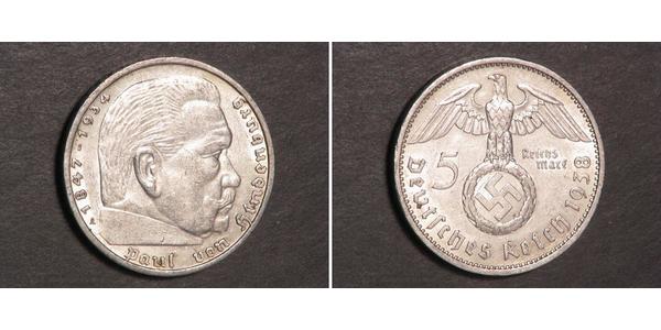 5 Reichsmark Deutsches Reich (1933-1945) Silber Paul von Hindenburg