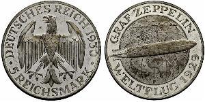 5 Reichsmark Weimarer Republik (1918-1933) Silber 