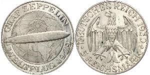 5 Reichsmark Weimarer Republik (1918-1933) Silber 