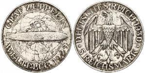 5 Reichsmark Weimarer Republik (1918-1933) Silber 