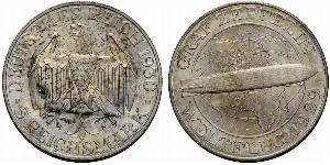 5 Reichsmark Weimarer Republik (1918-1933) Silber 