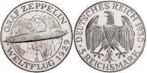 5 Reichsmark Weimarer Republik (1918-1933) Silber 