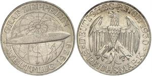 5 Reichsmark Weimarer Republik (1918-1933) Silber 