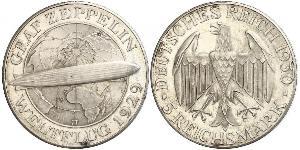 5 Reichsmark Weimarer Republik (1918-1933) Silber 