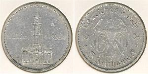 5 Reichsmark Nazi Germany (1933-1945) Silver 
