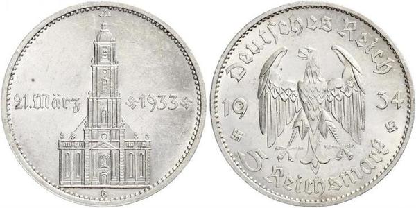 5 Reichsmark Nazi Germany (1933-1945) Silver 