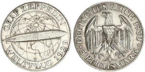 5 Reichsmark Weimar Republic (1918-1933) Silver 
