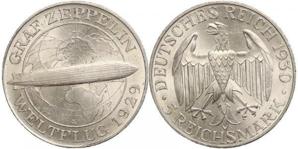 5 Reichsmark Weimar Republic (1918-1933) Silver 