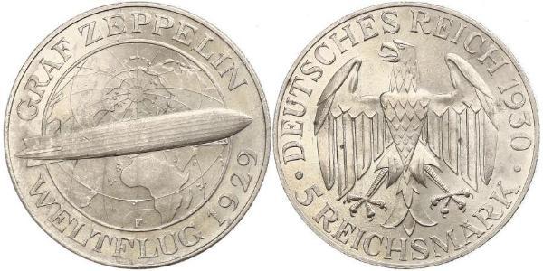 5 Reichsmark Weimar Republic (1918-1933) Silver 
