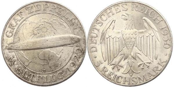5 Reichsmark Weimar Republic (1918-1933) Silver 
