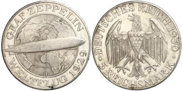 5 Reichsmark Weimar Republic (1918-1933) Silver 