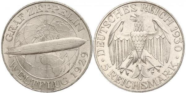 5 Reichsmark Weimar Republic (1918-1933) Silver 