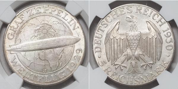 5 Reichsmark Weimar Republic (1918-1933) Silver 