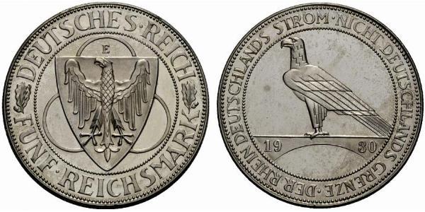 5 Reichsmark Веймарская республика (1918-1933)  