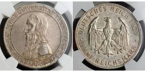 5 Reichsmark Веймарская республика (1918-1933) Серебро Эберхард I Светлый