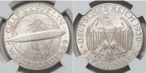 5 Reichsmark Веймарская республика (1918-1933) Серебро 