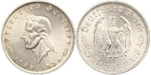 5 Reichsmark Третий рейх (1933-1945) Серебро Шиллер, Фридрих