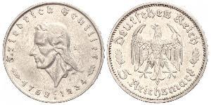 5 Reichsmark Третий рейх (1933-1945) Серебро Шиллер, Фридрих