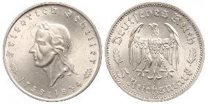 5 Reichsmark Третий рейх (1933-1945) Серебро Шиллер, Фридрих