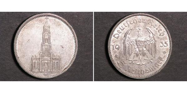 5 Reichsmark Третий рейх (1933-1945) Серебро 
